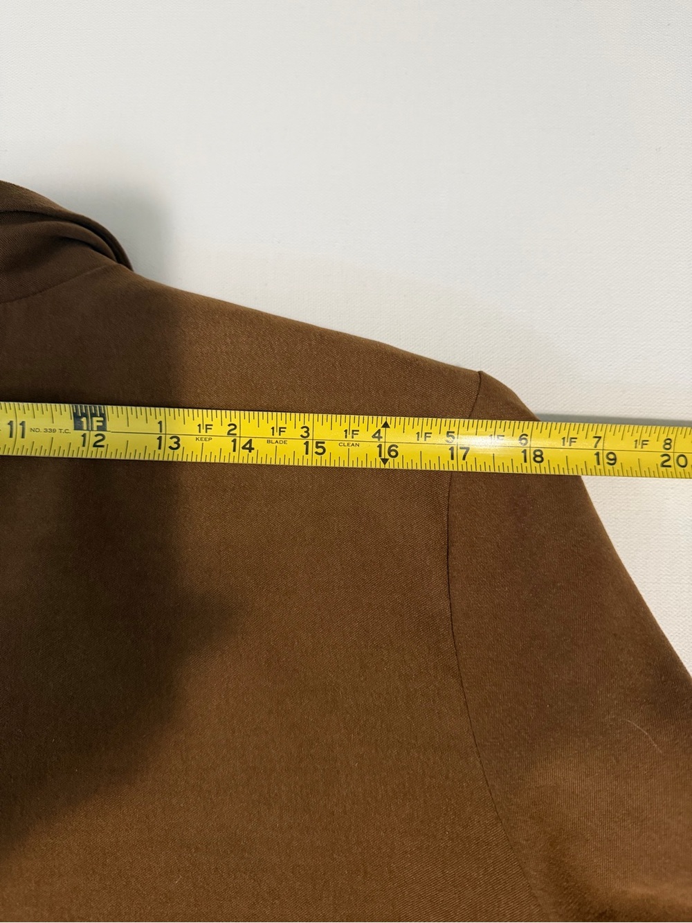 Vintage 220 Hickory Suede Feel Polyester Button-up Jacket Brown est SZ: M - Picture 6 of 7